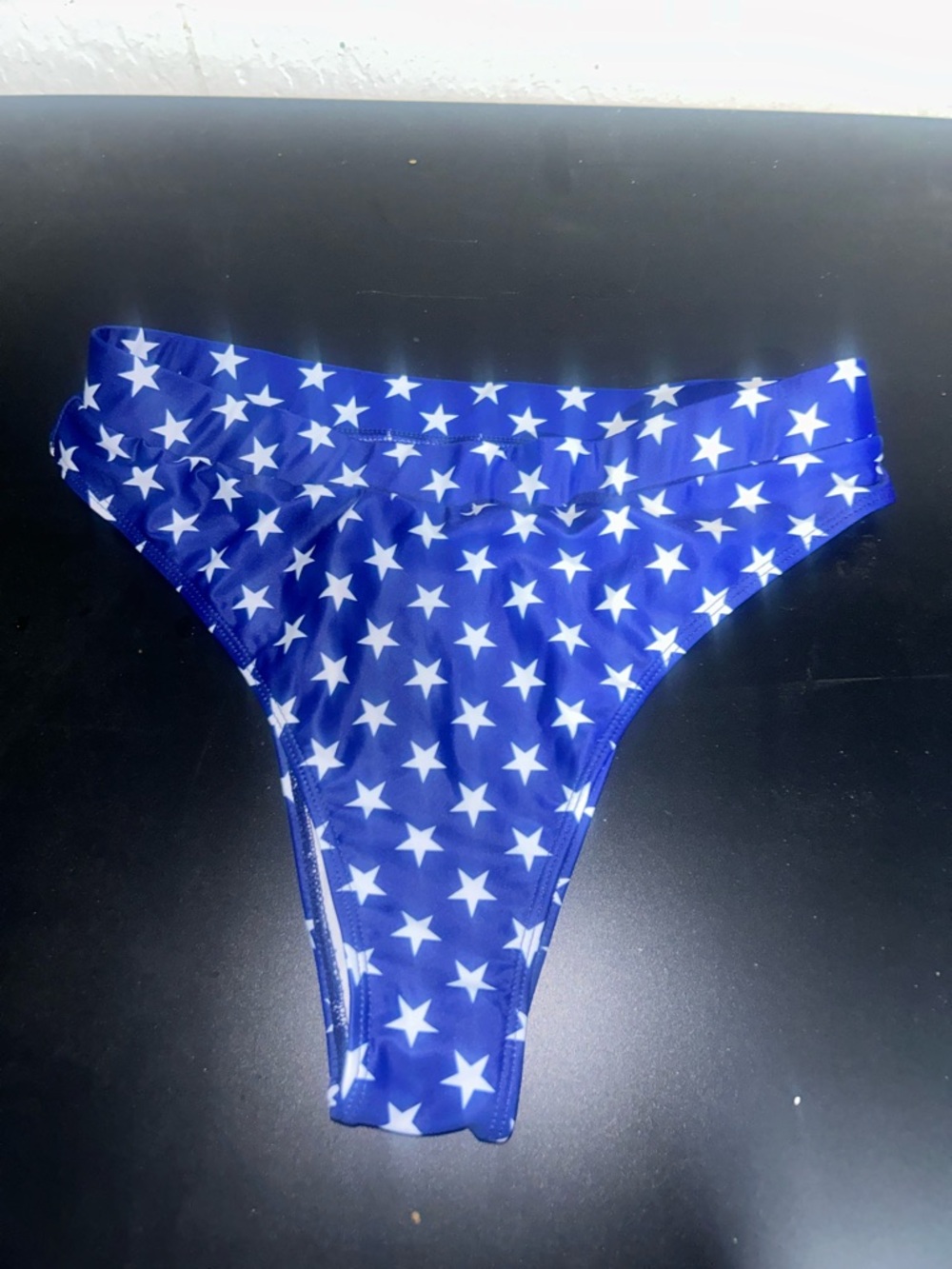 Blue Star-Print Bikini Bottoms